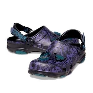 Disney’s Haunted Mansion Adult CROCS in Purple Wallpaper - Size M6/W8 - NWOT